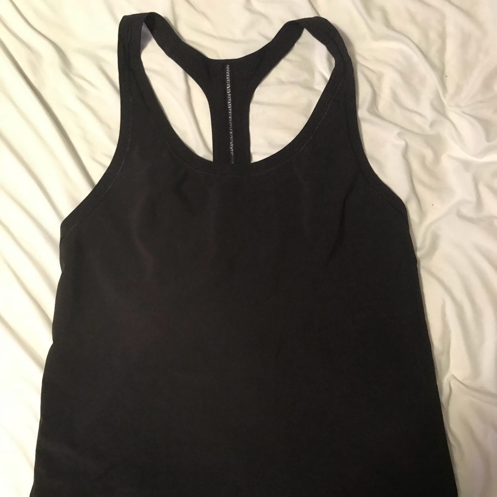 Lululemon racerback black running tank - size 8.